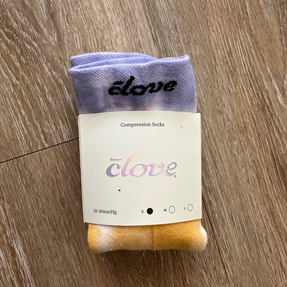 NWT CLOVE Compression Socks - Lavender and Mustard